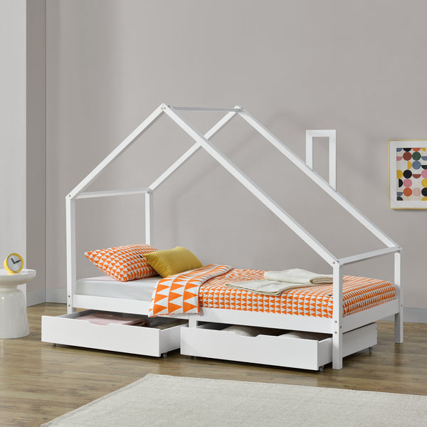 Kinderbed Assling met 2 lades 206x97x162 cm - 4 varianten