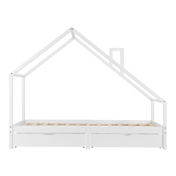 Kinderbed Assling met 2 lades 206x97x162 cm - 4 varianten