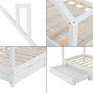 Kinderbed Assling met 2 lades 206x97x162 cm - 4 varianten