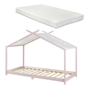 Kinderbed Brome huisbed met matras 90x200 cm [en.casa]