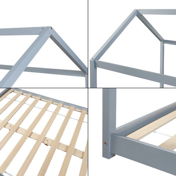 Lit cabane pour enfant Cerro bois de pin contreplaqué [en.casa]