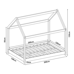 Lit cabane pour enfant Cerro bois de pin contreplaqué [en.casa]