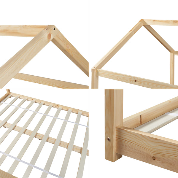 Lit cabane pour enfant Cerro bois de pin contreplaqué [en.casa]
