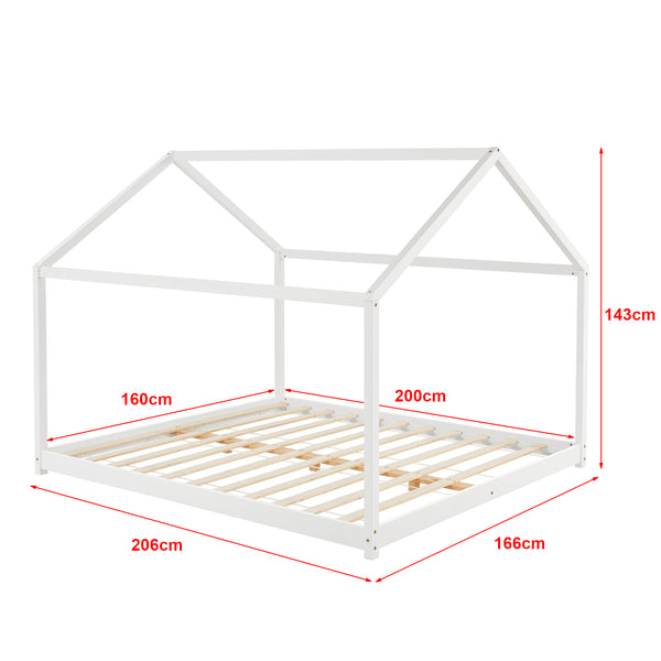 [en.casa] Kinderbed Cerro twijfelaar huisbed met matras - 4 varianten