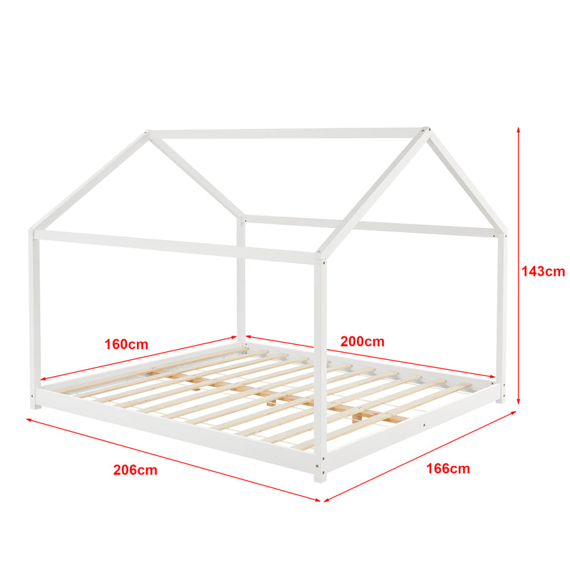Maatschets [en.casa] Kinderbed Cerro twijfelaar huisbed met matras - 4 varianten