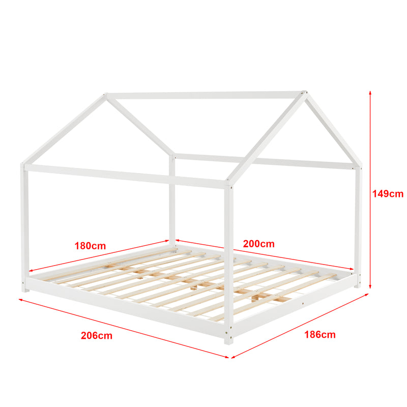 Maatschets [en.casa] Kinderbed Cerro twijfelaar huisbed met matras - 4 varianten