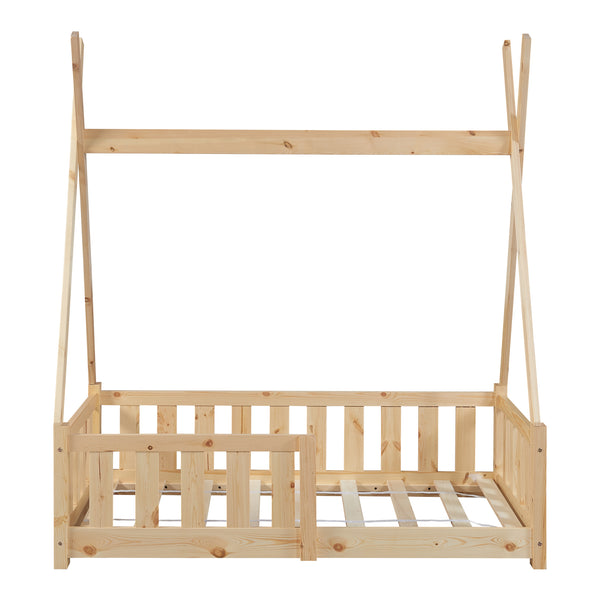 [en.casa] [neu.haus] Kinderbed Helsingborg Tipi met uitvalbeveiliging en matras 70x140 cm - 4 varianten