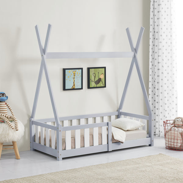 Lit Tipi Helsingborg pour enfants 140 x 70 cm [en.casa]