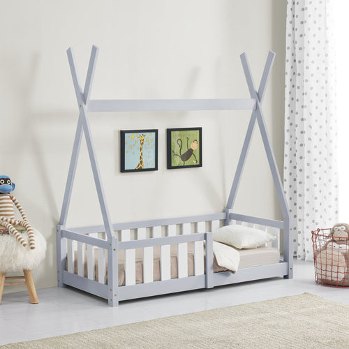 Lit Tipi Helsingborg pour enfants 140 x 70 cm [en.casa]
