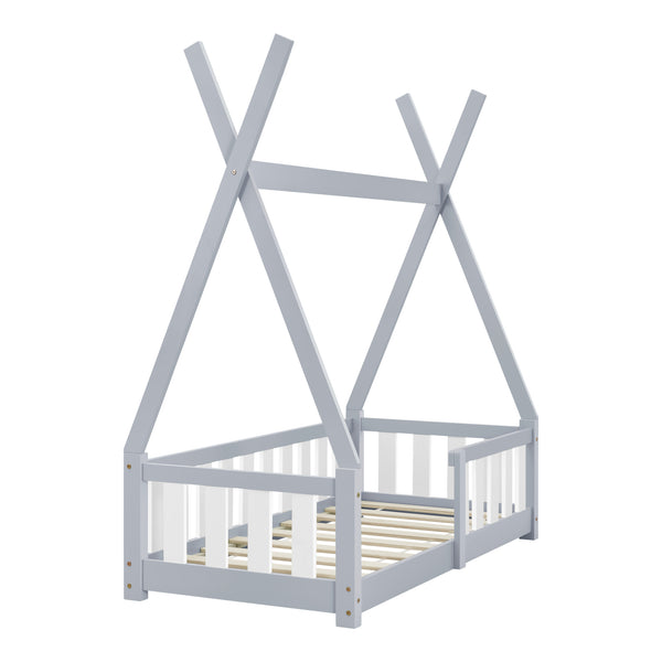 Lit Tipi Helsingborg pour enfants 140 x 70 cm [en.casa]