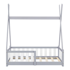 Lit Tipi Helsingborg pour enfants 140 x 70 cm [en.casa]