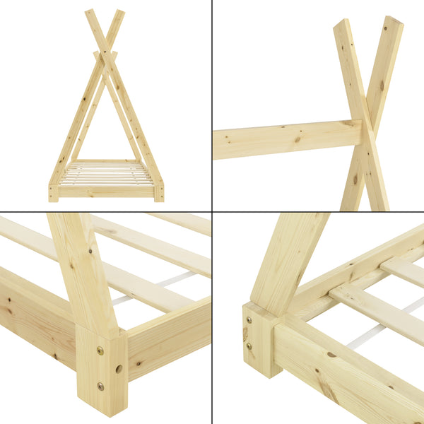 Lit enfant tipi Höri en pin 90 x 200 cm [en.casa]