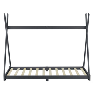 Kinderbed Tipi Hori grenen met bedbodem en matras 90x200 cm - 3 varianten