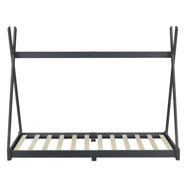 Kinderbed Tipi Hori grenen met bedbodem en matras 90x200 cm - 3 varianten