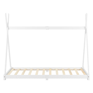 Kinderbed Tipi Hori grenen met bedbodem en matras 90x200 cm - 3 varianten