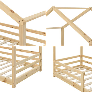 [en.casa] Kinderbed Knätten huisbed met uitvalbeveiliging - 9 varianten