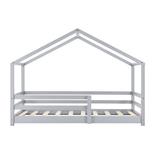 Lit d'Enfant avec Barreaux de Sécurité Knätten Pin Naturel [en.casa]