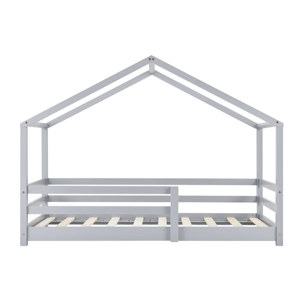 Lit d'Enfant avec Barreaux de Sécurité Knätten Pin Naturel [en.casa]