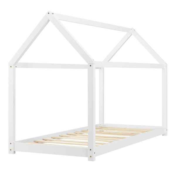 [en.casa] Lit D'enfant avec Matela Cadre de Lit 206 x 98 x 142 cm Matela Mousse Froid 90 x 200 cm Maison