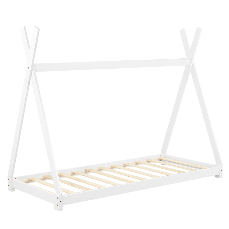 Maatschets Juniorbed - Tipi met bedbodem en matras 90x200cm - verschillende kleuren