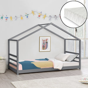 Kinderbed grenen huisbed incl matras - verschillende maten en kleuren
