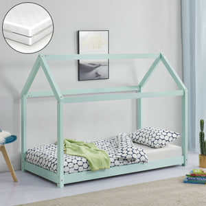 Kinderbed houten bed huisbed incl. matras verschillende maten en kleuren