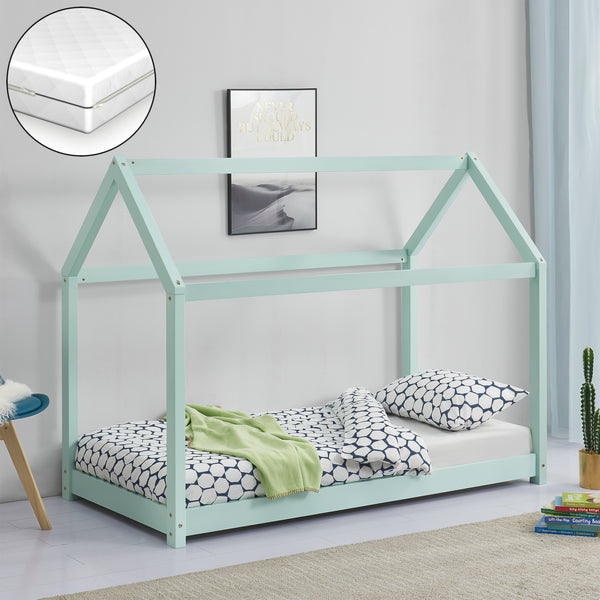 Kinderbed houten bed huisbed incl. matras verschillende maten en kleuren