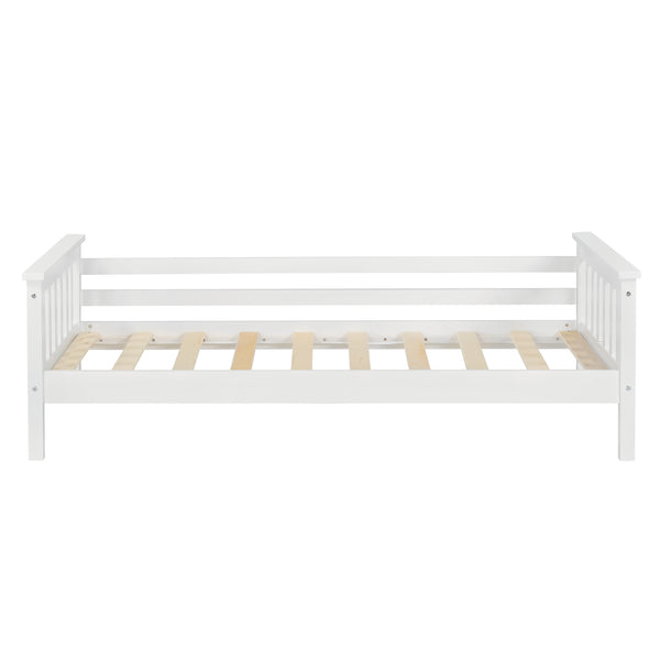 Kinderbed Nuuk met bedbodem matras en uitvalbeveiliging - verschillende kleuren en maten