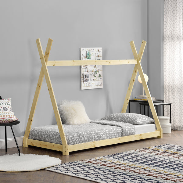 Kinderbed Onejda Tipi grenen met bedbodem - 6 varianten