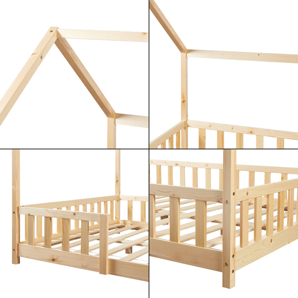 Kinderbed Sisimiut met uitvalbeveiliging en bedbodem [en.casa]