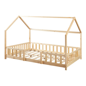 Kinderbed Sisimiut met uitvalbeveiliging en bedbodem [en.casa]