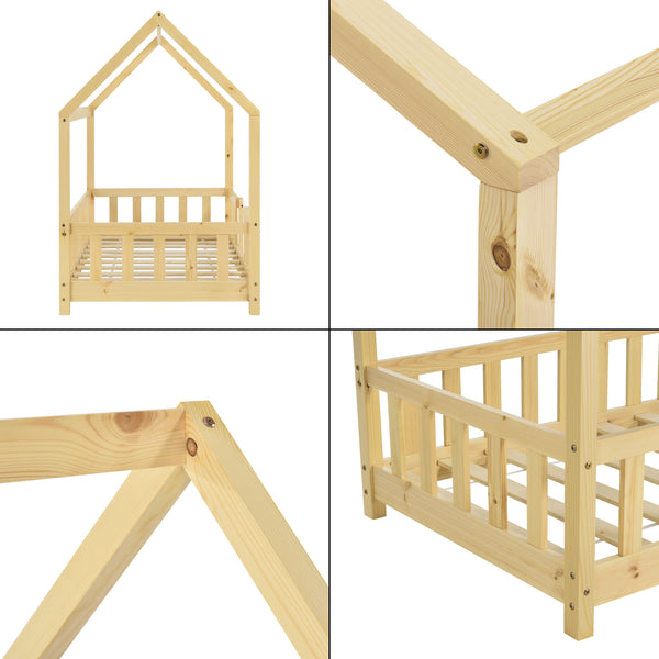 Kinderbed Sisimiut met uitvalbeveiliging en bedbodem [en.casa]