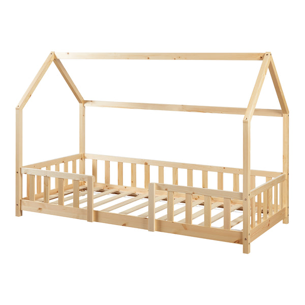 Kinderbed Sisimiut met uitvalbeveiliging en bedbodem [en.casa]