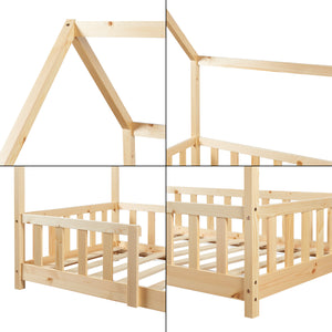 Kinderbed Sisimiut met uitvalbeveiliging en bedbodem [en.casa]