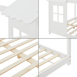 Kinderbed Tostedt huisbed grenen [en.casa]