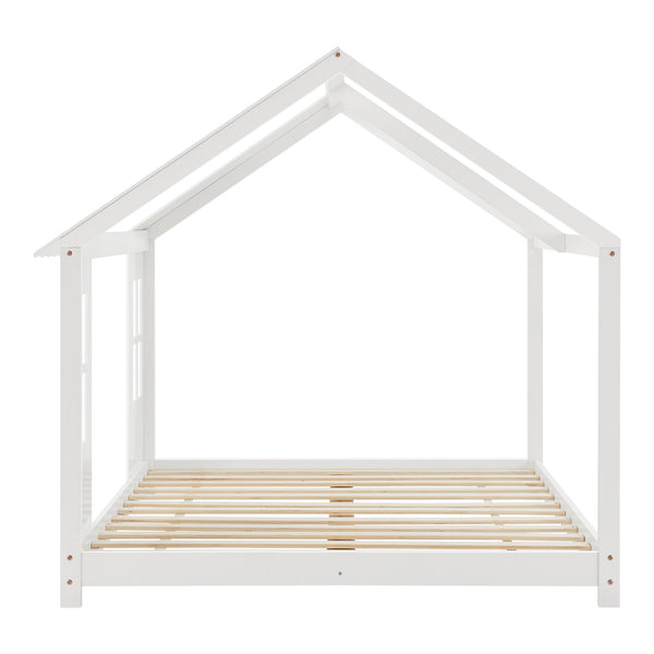 Kinderbed Tostedt huisbed met bedbodem en matras [en.casa] [neu.haus]
