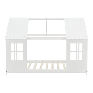 Kinderbed Tostedt huisbed met bedbodem en matras [en.casa] [neu.haus]