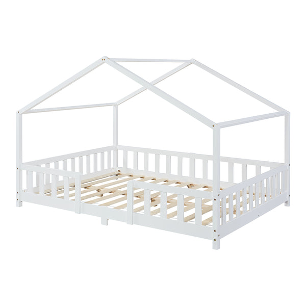 Kinderbed Treviolo met uitvalbeveiliging en bedbodem [en.casa]