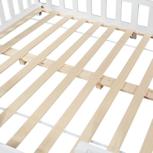 Kinderbed Treviolo met uitvalbeveiliging en bedbodem [en.casa]
