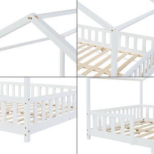 Kinderbed Treviolo met uitvalbeveiliging en bedbodem [en.casa]