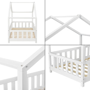 Kinderbed Treviolo met uitvalbeveiliging en bedbodem [en.casa]