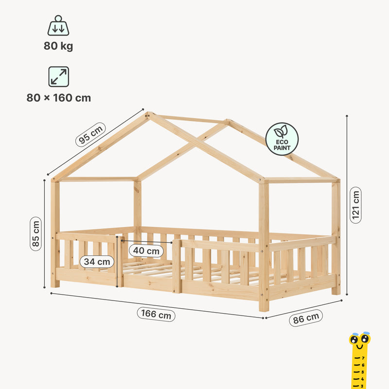 Maatschets Kinderbed Treviolo huisbed [en.casa]