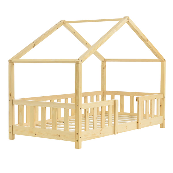 Kinderbed Treviolo met uitvalbeveiliging en bedbodem [en.casa]