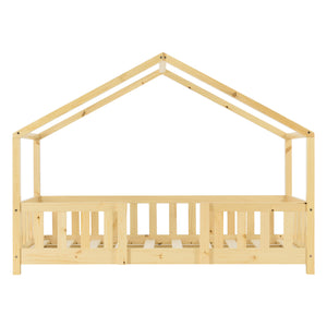 Kinderbed Treviolo met uitvalbeveiliging en bedbodem [en.casa]