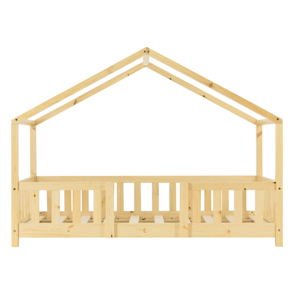 Kinderbed Treviolo met uitvalbeveiliging en bedbodem [en.casa]