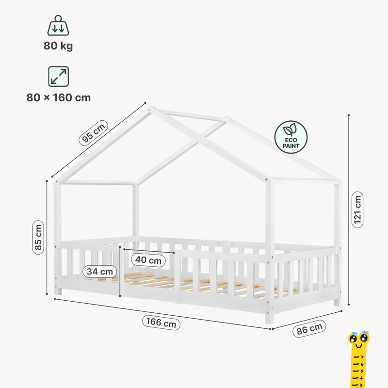 Maatschets Kinderbed Treviolo huisbed [en.casa]