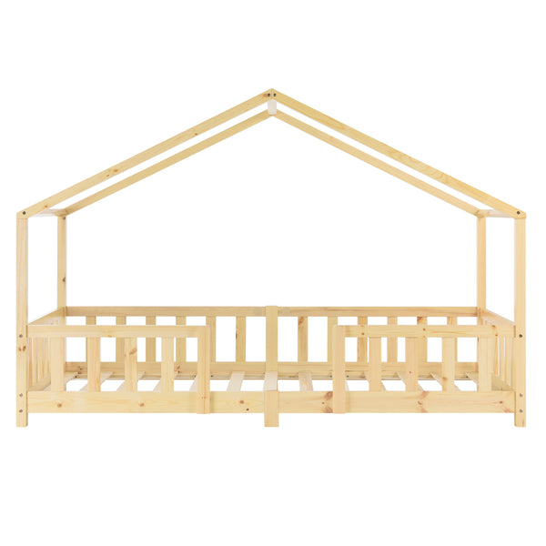 Kinderbed Treviolo met uitvalbeveiliging en bedbodem [en.casa]