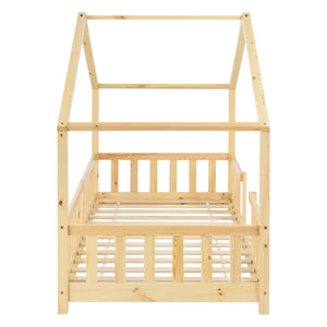 Kinderbed Treviolo met uitvalbeveiliging en bedbodem [en.casa]