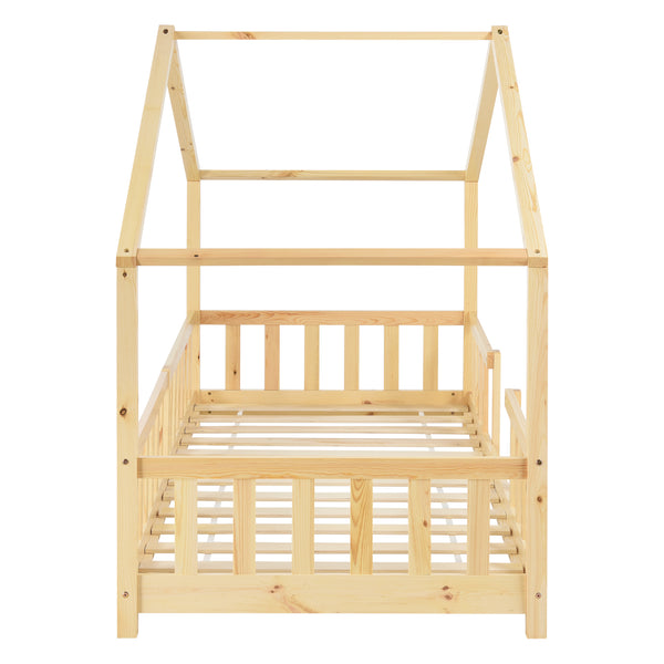 Kinderbed Treviolo met uitvalbeveiliging en bedbodem [en.casa]