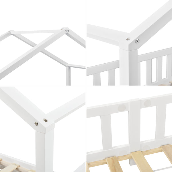 Kinderbed Treviolo met uitvalbeveiliging en bedbodem [en.casa]